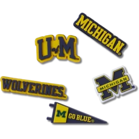 Confezione da 5 ciondoli Jibbitz™ dell’Università del Michigan
