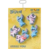 Confezione da 5 ciondoli Jibbitz™ Disney Stitch & Angel per scarpe Confezione da 5 ciondoli Jibbitz™ Disney Stitch & Angel per scarpe