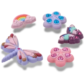 Confezione da 5 ciondoli Jibbitz™ “Insetti del giardino magico”