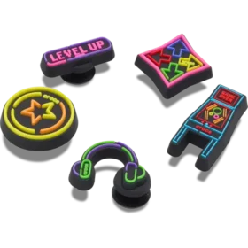 Confezione da 5 ciondoli Jibbitz™ “Level up Gamer”