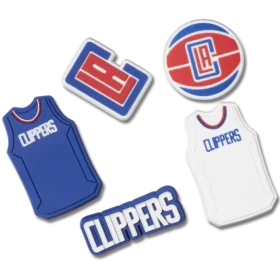 Confezione da 5 ciondoli Jibbitz NBA Los Angeles Clippers Confezione da 5 ciondoli Jibbitz NBA Los Angeles Clippers