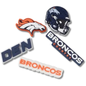 Confezione da 5 ciondoli Jibbitz™ per scarpe dei Denver Broncos della NFL