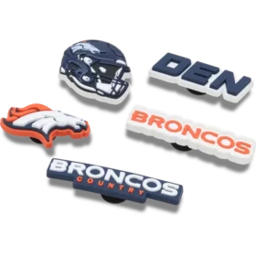 Confezione da 5 ciondoli Jibbitz™ per scarpe dei Denver Broncos della NFL