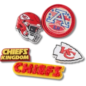 Confezione da 5 ciondoli Jibbitz™ per scarpe dei Kansas City Chiefs della NFL