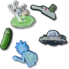 Confezione da 5 ciondoli Jibbitz™ Rick and Morty Confezione da 5 ciondoli Jibbitz™ Rick and Morty