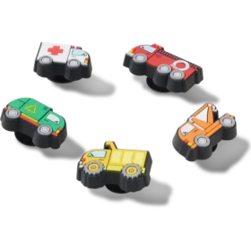 Confezione da 5 ciondoli Jibbitz “Tiny Work Trucks”