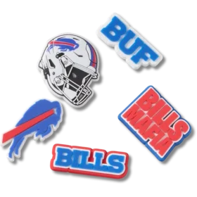 Confezione da 5 ciondoli per scarpe Jibbitz™ dei Buffalo Bills della NFL