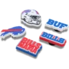 Confezione da 5 ciondoli per scarpe Jibbitz™ dei Buffalo Bills della NFL