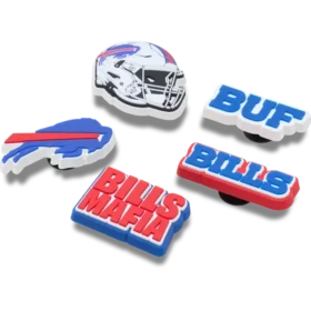 Confezione da 5 ciondoli per scarpe Jibbitz™ dei Buffalo Bills della NFL