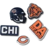 Confezione da 5 ciondoli per scarpe Jibbitz™ dei Chicago Bears della NFL