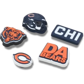 Confezione da 5 ciondoli per scarpe Jibbitz™ dei Chicago Bears della NFL