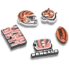 Confezione da 5 ciondoli per scarpe Jibbitz™ dei Cincinnati Bengals della NFL