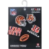 Confezione da 5 ciondoli per scarpe Jibbitz™ dei Cincinnati Bengals della NFL