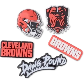 Confezione da 5 ciondoli per scarpe Jibbitz™ dei Cleveland Browns della NFL