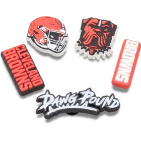 Confezione da 5 ciondoli per scarpe Jibbitz™ dei Cleveland Browns della NFL