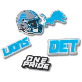 Confezione da 5 ciondoli per scarpe Jibbitz™ dei Detroit Lions della NFL