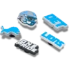 Confezione da 5 ciondoli per scarpe Jibbitz™ dei Detroit Lions della NFL