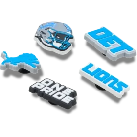 Confezione da 5 ciondoli per scarpe Jibbitz™ dei Detroit Lions della NFL