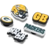 Confezione da 5 ciondoli per scarpe Jibbitz™ dei Green Bay Packers della NFL