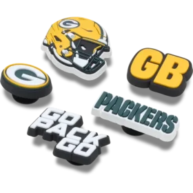 Confezione da 5 ciondoli per scarpe Jibbitz™ dei Green Bay Packers della NFL