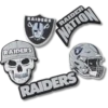 Confezione da 5 ciondoli per scarpe Jibbitz™ dei Las Vegas Raiders della NFL