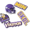 Confezione da 5 ciondoli per scarpe Jibbitz™ dei Minnesota Vikings della NFL