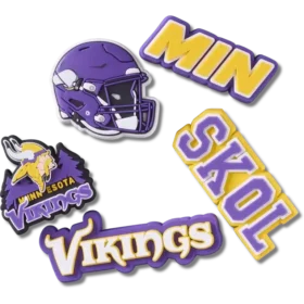 Confezione da 5 ciondoli per scarpe Jibbitz™ dei Minnesota Vikings della NFL