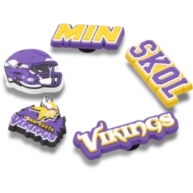 Confezione da 5 ciondoli per scarpe Jibbitz™ dei Minnesota Vikings della NFL