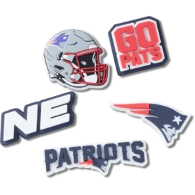 Confezione da 5 ciondoli per scarpe Jibbitz dei New England Patriots della NFL