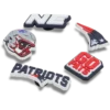 Confezione da 5 ciondoli per scarpe Jibbitz dei New England Patriots della NFL