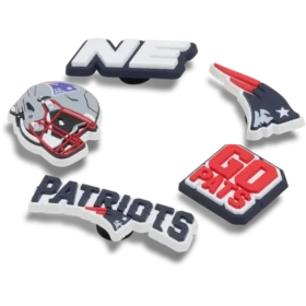 Confezione da 5 ciondoli per scarpe Jibbitz dei New England Patriots della NFL
