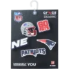 Confezione da 5 ciondoli per scarpe Jibbitz dei New England Patriots della NFL