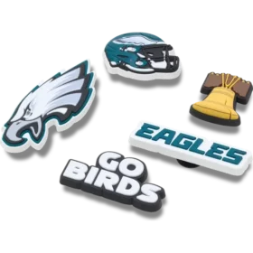 Confezione da 5 ciondoli per scarpe Jibbitz™ dei Philadelphia Eagles della NFL