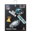 Confezione da 5 ciondoli per scarpe Jibbitz™ dei Philadelphia Eagles della NFL