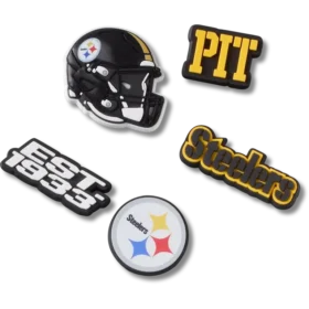 Confezione da 5 ciondoli per scarpe Jibbitz™ dei Pittsburgh Steelers della NFL