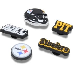 Confezione da 5 ciondoli per scarpe Jibbitz™ dei Pittsburgh Steelers della NFL