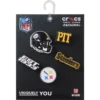 Confezione da 5 ciondoli per scarpe Jibbitz™ dei Pittsburgh Steelers della NFL