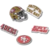 Confezione da 5 ciondoli per scarpe Jibbitz™ dei San Francisco 49ers della NFL