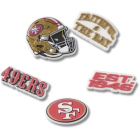Confezione da 5 ciondoli per scarpe Jibbitz™ dei San Francisco 49ers della NFL
