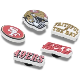 Confezione da 5 ciondoli per scarpe Jibbitz™ dei San Francisco 49ers della NFL