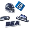 Confezione da 5 ciondoli per scarpe Jibbitz™ dei Seattle Seahawks della NFL