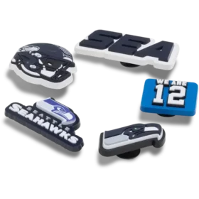 Confezione da 5 ciondoli per scarpe Jibbitz™ dei Seattle Seahawks della NFL