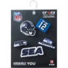 Confezione da 5 ciondoli per scarpe Jibbitz™ dei Seattle Seahawks della NFL