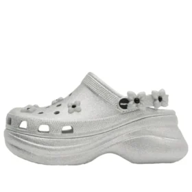 Crocs x SMFK Bae Zoccolo “Silver Glitter”