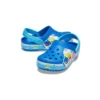 Funny Shark: sandali sportivi da spiaggia con tacco basso in stile Crocs, blu
