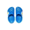 Funny Shark: sandali sportivi da spiaggia con tacco basso in stile Crocs, blu