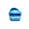 Funny Shark: sandali sportivi da spiaggia con tacco basso in stile Crocs, blu