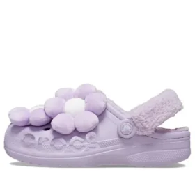 Fuzz-Lined Baya Strap Singles Day “Viola-Bianco”
