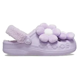 Fuzz-Lined Baya Strap Singles Day “Viola-Bianco”
