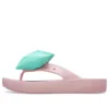 Infradito classiche con plateau e fiocco “Pink Teal”